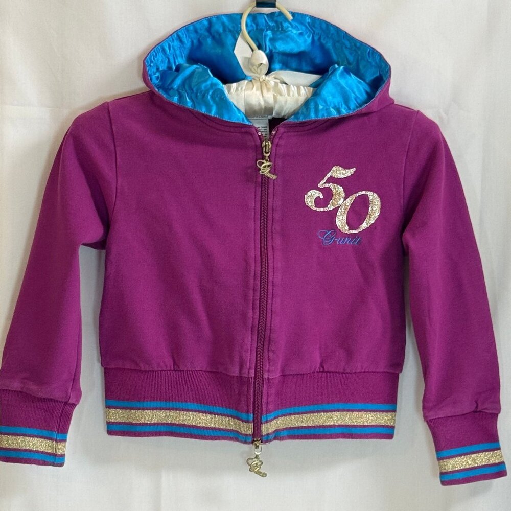 Vintage G-Unit Girl's "50 Cents" Full Zip Hooded Sweatshirt - Red Violet -Size S